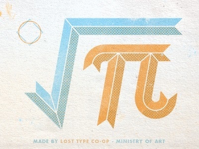 Lost Type Co-op #math #textured #type #orange #vintage #blue