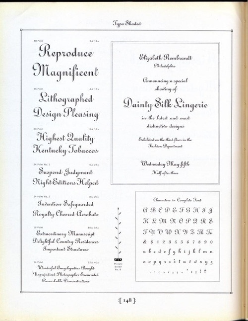 Daily Type Specimen | Typo shaded is a stationery face from ATF. The... #typography