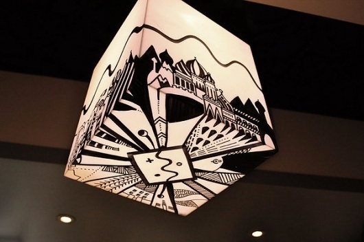 PF Melbourne Shop on the Behance Network #interior #marker #mural #lampshade #illustration #posca #drawing