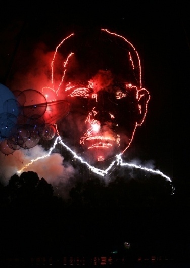 Giant Fireworks Head Wishes You Happy New Year #sen #sun #2011 #firework #years #yat #taipei #taiwan #new