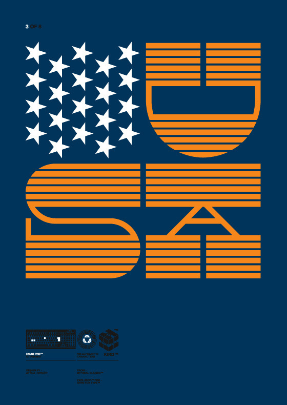 Eniac Pro Exclusive Typeface for HypeForType, 2010. on Behance #orange #stars #contrast #slab #usa #reverse #blue