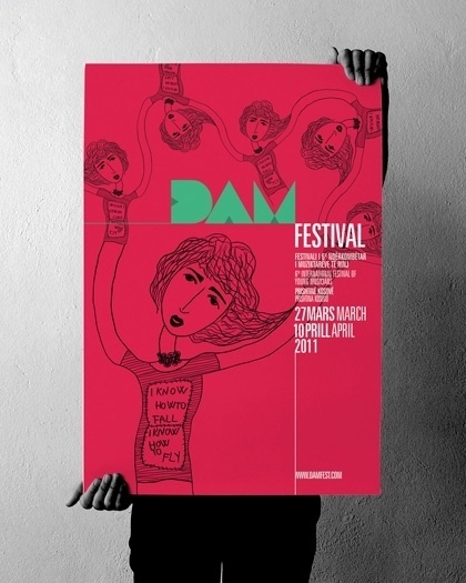 projectgraphics - typo/graphic posters #kosovo #2011 #festival #prishtina #projectgraphics #poster #dam