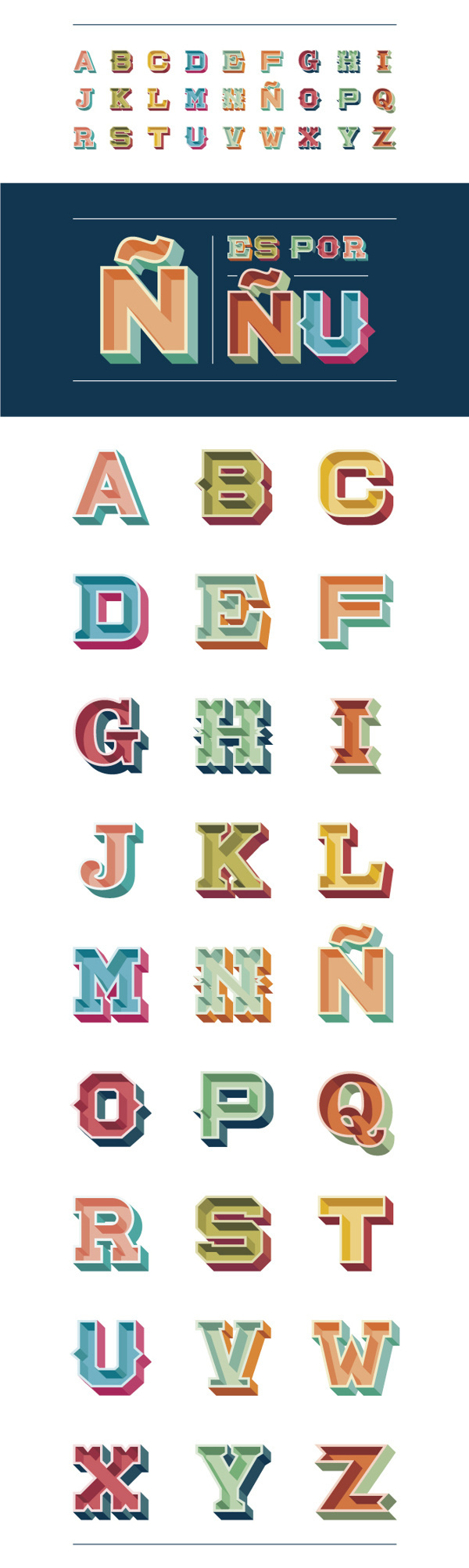 Fun Choices Lettering on Typography Served #3d #alphabet #vintage #style