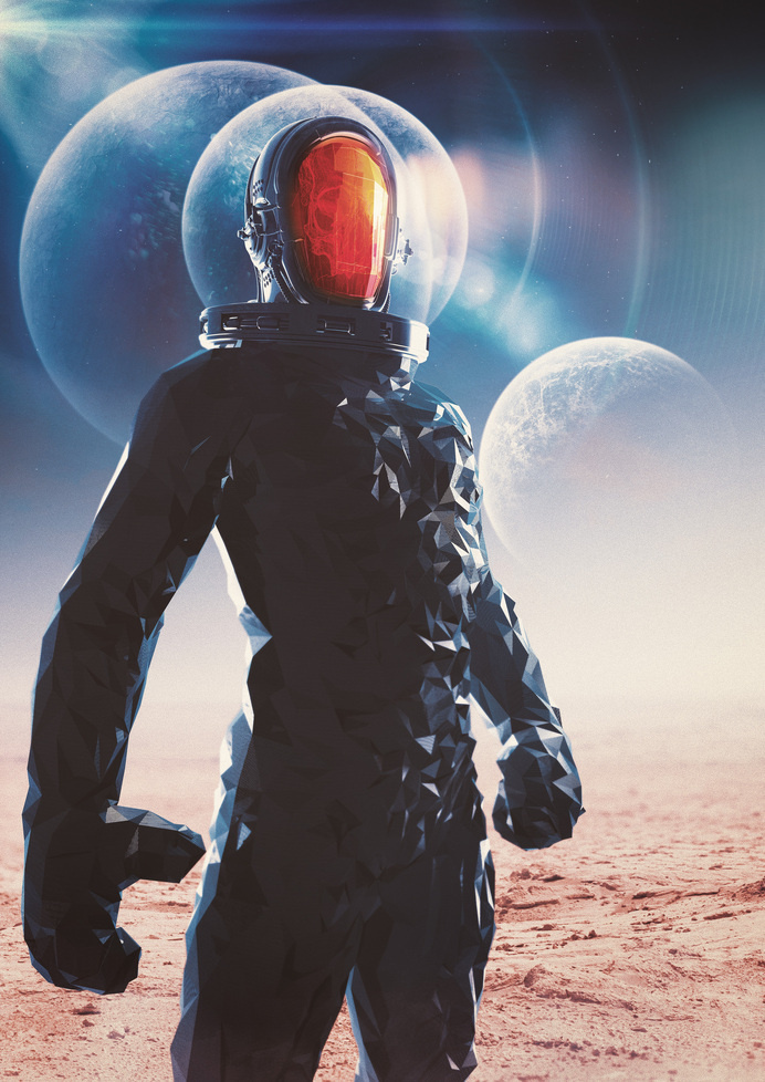Astro Metal Front by Flavio Montiel #illustration #space #astro #astronaut