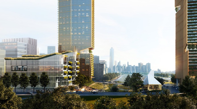 Plans revealed for 13-acre tech and medicine hub with 1,500+ apartments in Jersey City | 6sqft