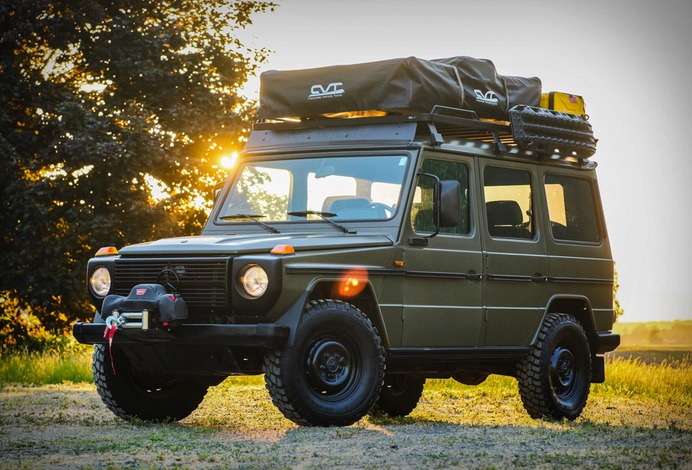SUV on a sunset