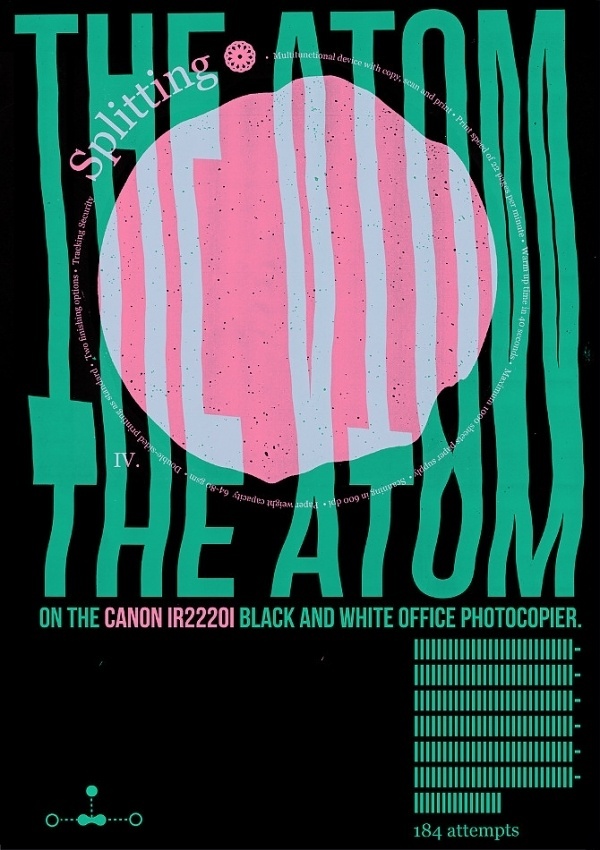 Splitting the Atom - theduncan.co.uk #design #poster #typography