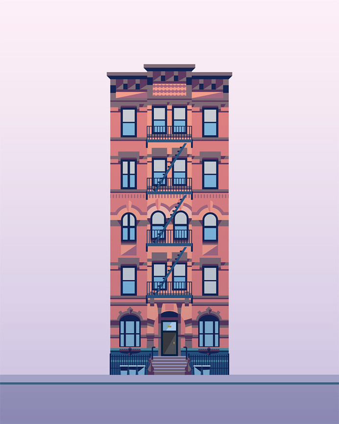 Illustration Prints—East Village Buildings - Nathan Manire — Portfolio #illustration #building