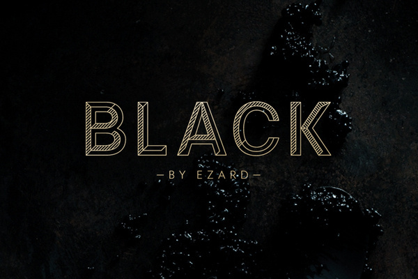 Round – Black by Ezard #letters #distressed #typography