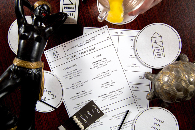 Punch House #menu #identity #design #print #food
