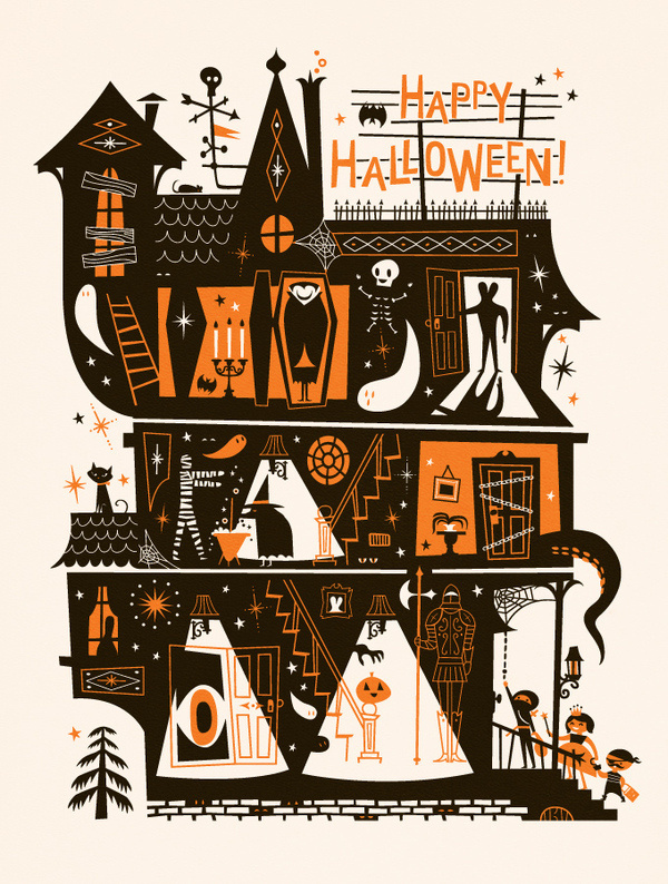 Lab Partners - Happy Halloween #ghost #halloween #house #lab #haunted #illustration #partners