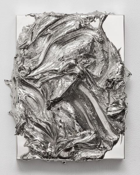 Painting as Sculpture by Jason Martin | PICDIT #painting #sculpture #silver #art