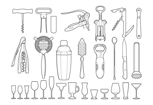 Chronicle Books, "The Ultimate Bar Guide" #illustration #vector #objects
