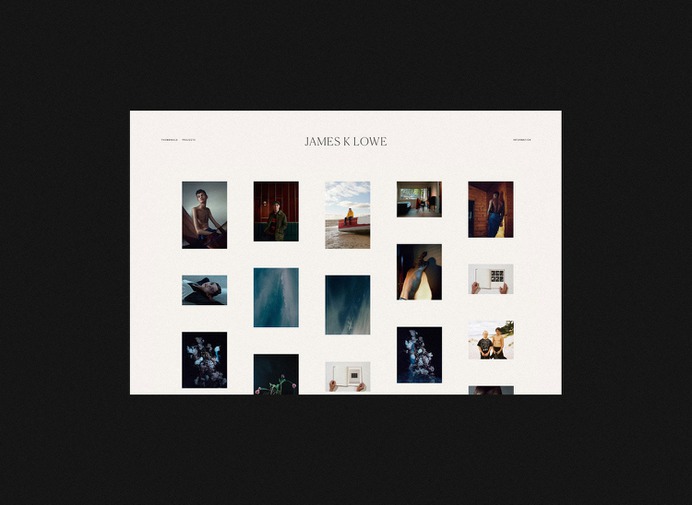 'James K Lowe' Identity, 2019 - Mindsparkle Mag Nicole Miller-Wong designed the Brand Identity, Art Direction and Website Design for photographer James K Lowe. #logo #packaging #identity #branding #design #color #photography #graphic #design #gallery #blog #project #mindsparkle #mag #beautiful #portfolio #designer