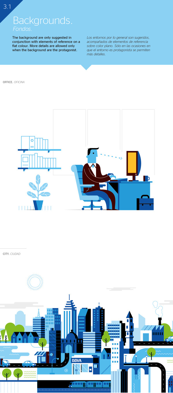 BBVA Corporative Illustration #computer #vector #business #corporate #illustration #blue