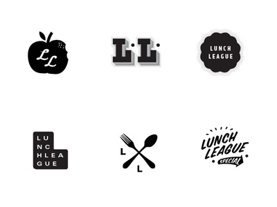 Dribbble - Lunch League - Assorted by Ben Pieratt #logo