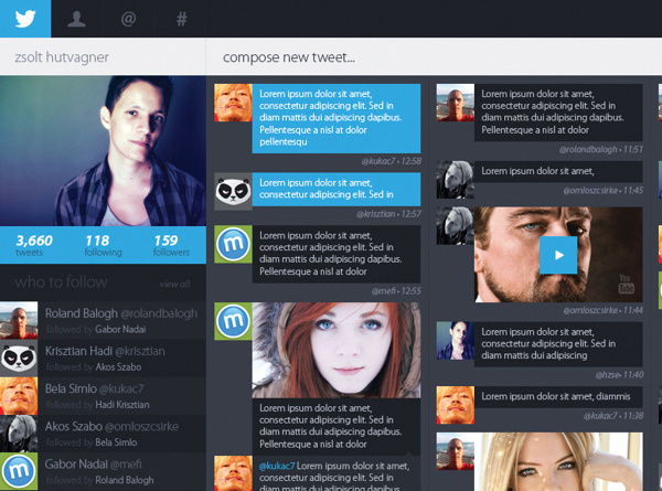 Twitter Redesign 1 #minimalist #web