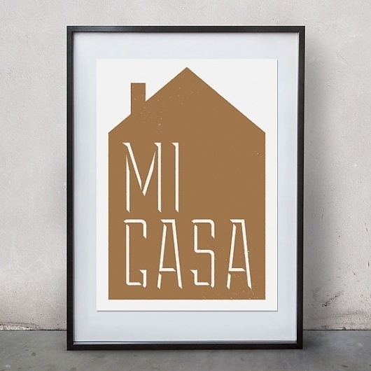 Mi Casa print of original screen print by thegoodpress on Etsy #print #design
