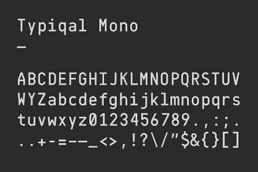Fonts - Typiqal Mono by Temple - YouWorkForThem #typical #mono