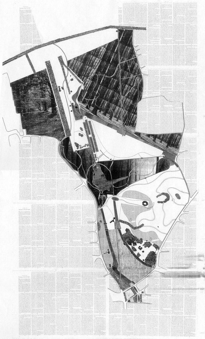 Design of a Dutch Park, adapted from the book 'Nightwood' by Djuna Barnes. Paul Roncken 1996 #urban