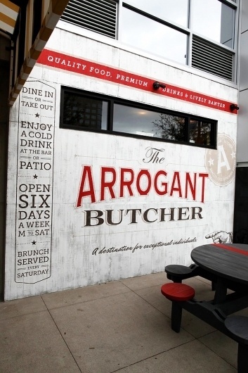 The Arrogant Butcher Wall Mural on the Behance Network #typography