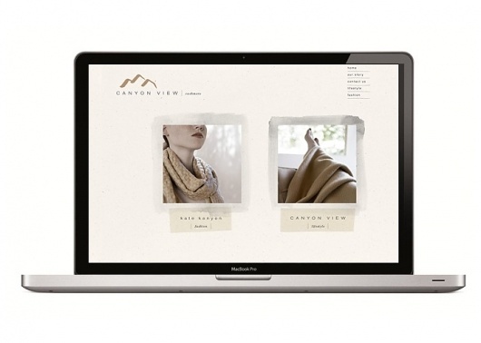 Sarah Rainwater Graphic Design » Canyon View Cashmere #website #clothing #cashmere #watercolour