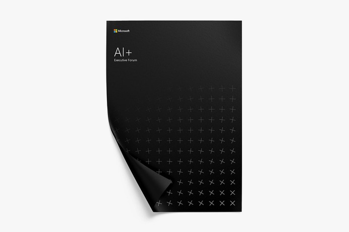 Microsoft AI+ - Mindsparkle Mag Samuel Oakes designed Microsoft AI+ Executive Forum – an exclusive community of European businesses and leaders driving transformation and innovation in AI #logo #packaging #identity #branding #design #color #photography #graphic #design #gallery #blog #project #mindsparkle #mag #beautiful #portfolio #designer