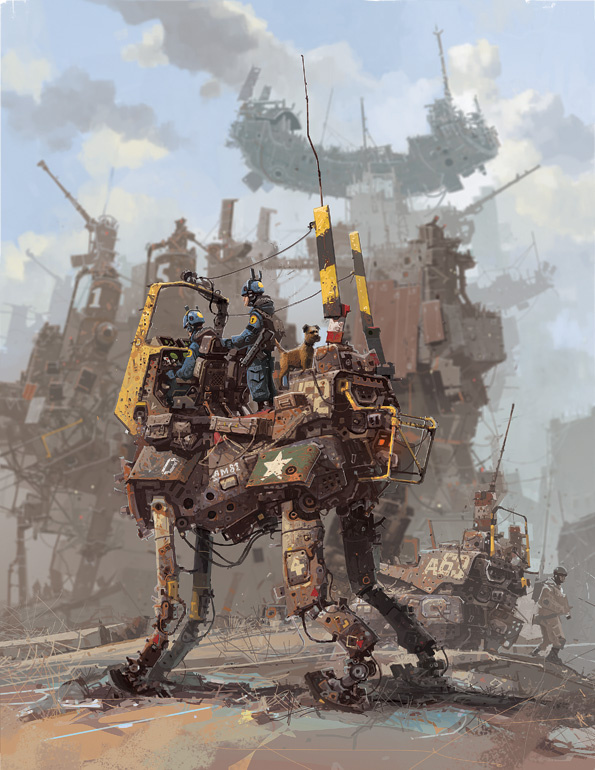 illustration, Ian McQue, sci fi, concept, machines, robot