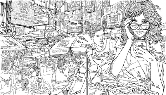 SINGHA beer Calendar 2011 on the Behance Network #illustration