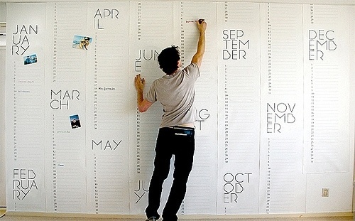 Christiaan Postma | Design Milk #calendar #wall #typography