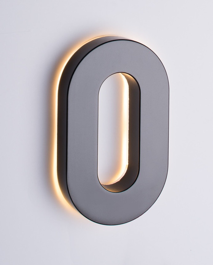 Backlit LED House Numbers (8 Inch White) Big