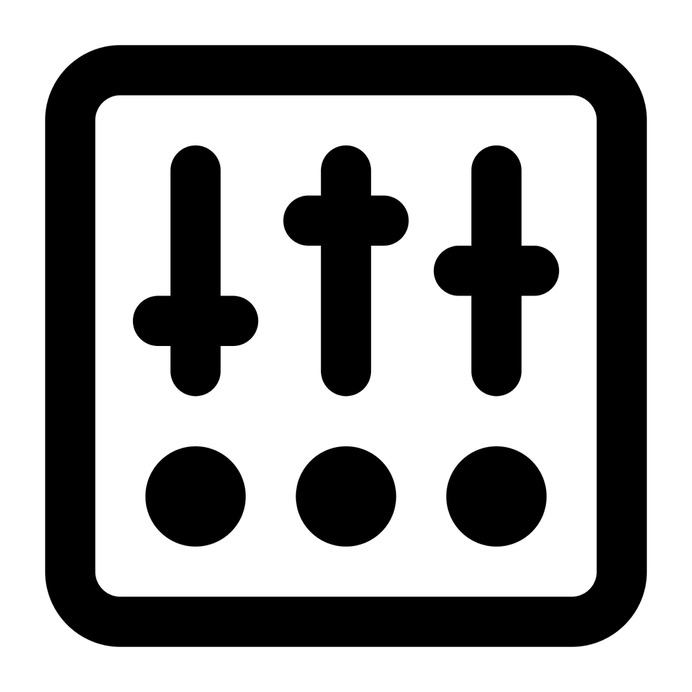 See more icon inspiration related to mixer, launchpad, music and multimedia, music player, sound mixer, multimedia option, electronics, options, communications, equalizer, sound, multimedia, technology and music on Flaticon.