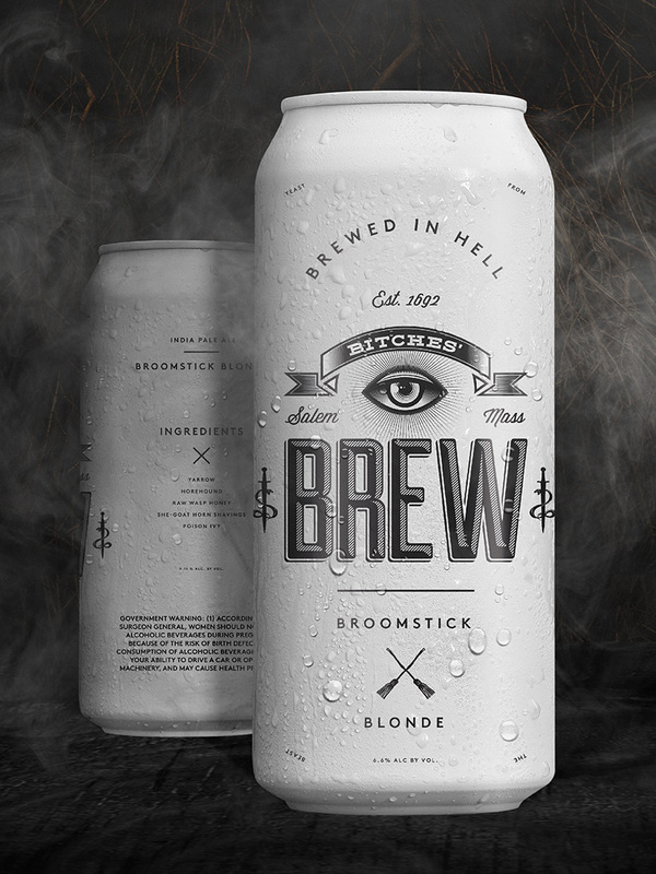 Bitches brew #beer #packaging #blonde #can #broomstick