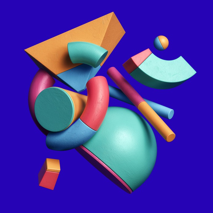 Kaleidoscope in 3D - Mindsparkle Mag "Kaleidoscope" designed by Philip Lück is a small series of floating primitives, heavily inspired by the amazing work of Bram Vanhaeren. #logo #packaging #identity #branding #design #color #photography #graphic #design #gallery #blog #project #mindsparkle #mag #beautiful #portfolio #designer