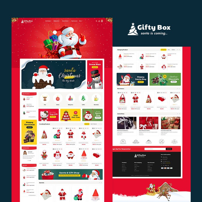 #Christmas #Gift #GiftyBox - #Prestashop #Responsive #Theme | #TemplateTrip #eCommerce #Website #Design #Template