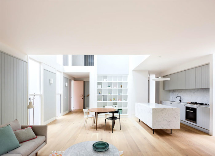 Tribe Studio Architects Created Double Bay House in Pastel Color Scheme - InteriorZine #architecture #house #home #decor #interior