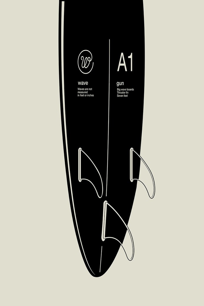 Gianmarco Magnani - Wave - Phantom Poster #surf #surfing #surfboard #inspiration #graphic #design #retro #poster #typography #sans #serif #type #minimalist #layout #grid #1960 #1970 #black #white #simple #screen #print #creative #graphicdesign #gianmarco #magnani #cover #flat #flyer #geometric #silencetv