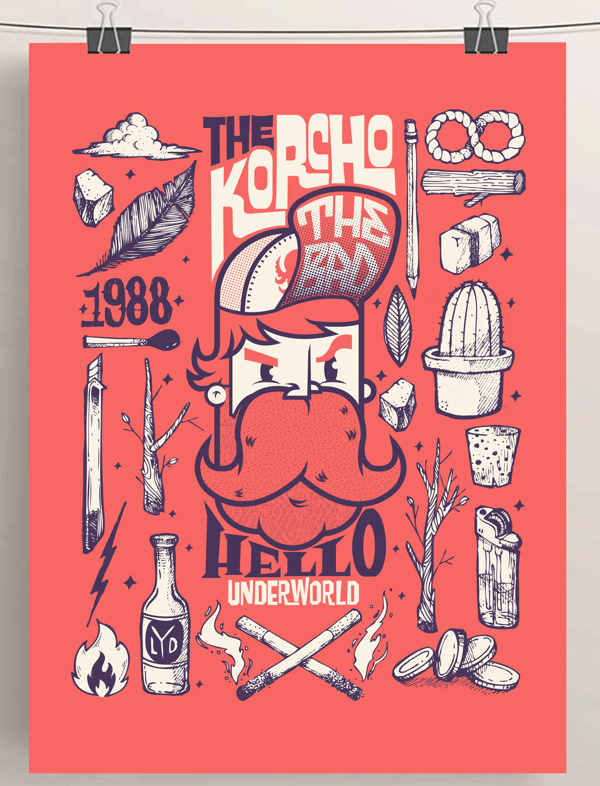 SHOW-BILL en Behance #beard #1988 #vintage #poster #smoking #bad