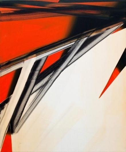 Phil Ashcroft // WORKS - Paintings #abstract #red #jagged #painting #diagonal