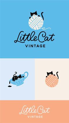 Imaginary Beast | Branding for Little Cat Vintage, Logo Concept One