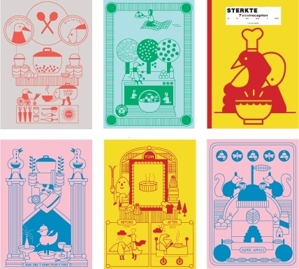 It takes Sue to tango » Blog Archive » mini postcard sized cook book #graphics #illustration