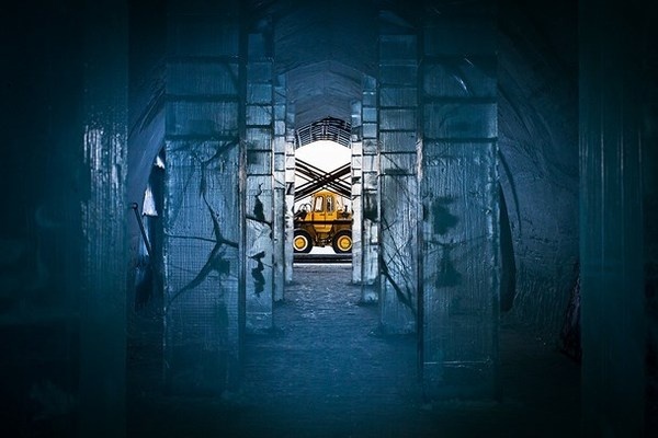Ice hotel entrance area #hotel #ice #art