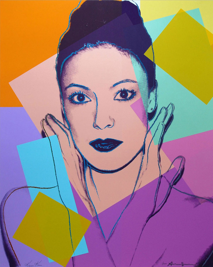 Andy Warhol Karen Kain, 1980 Screenprint on Lenox Museum Board with diamond dust Signed by Andy Warhol and Karen Kain