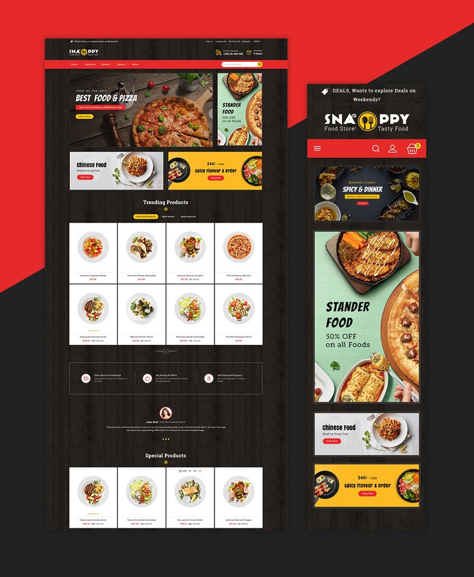 #Snappy - #Fast #Food - #Prestashop #Responsive #Theme | #TemplateTrip #eCommerce #Website #Design #Template