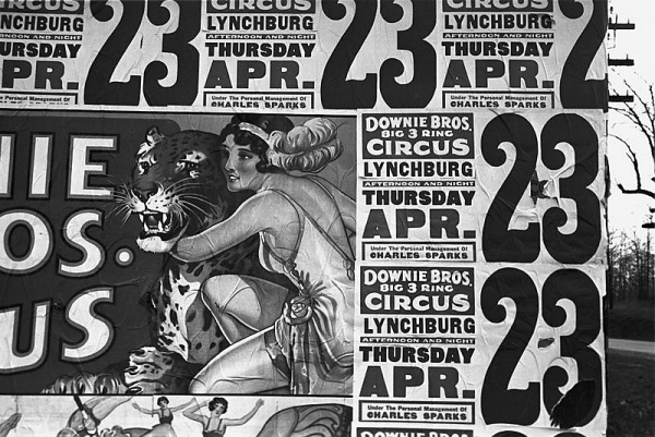 File:Flickr - …trialsanderrors - Walker Evans, Posters covering a building to advertise a Downie Bros. circus, Lynchburg, South Carolina, 1936.jpg - #photography