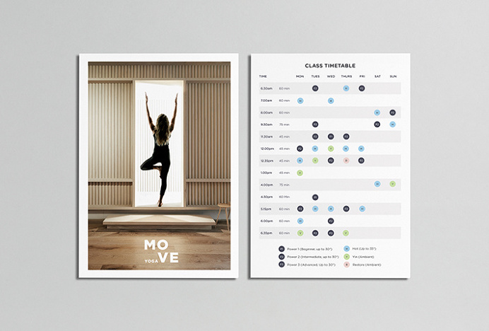 MOVE Yoga by Thomas Williams & Co. #business card #graphic design