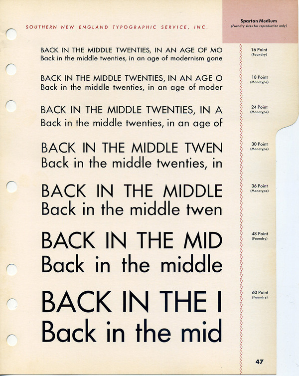 Spartan #futura #type #specimen