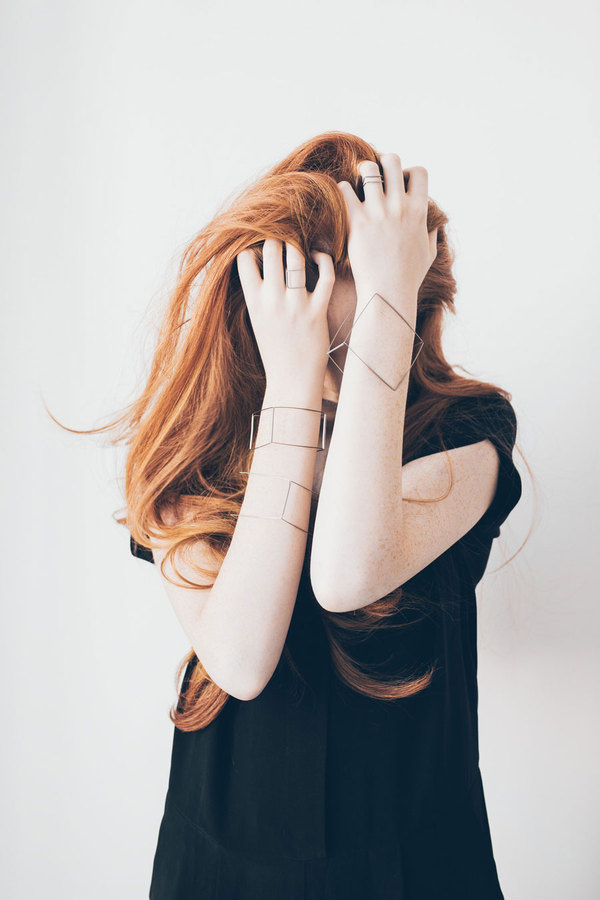 AGATA BIELEŃ | A R T N A U #photo #geometry #jewelry #jewellery #ginger hair