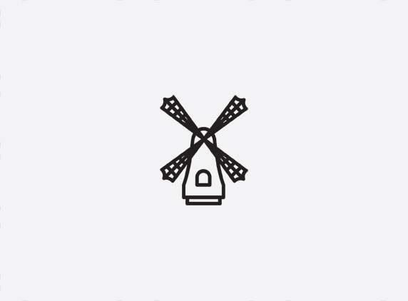 mkn design Michael Nÿkamp #mafia #line #house #windmill #mill #illustration #dutch #typography