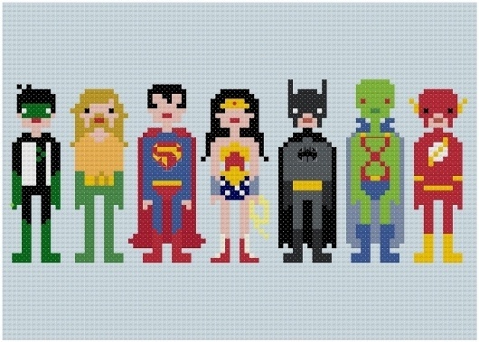Embroidered samplers put scifi heroes in stitches #pixel